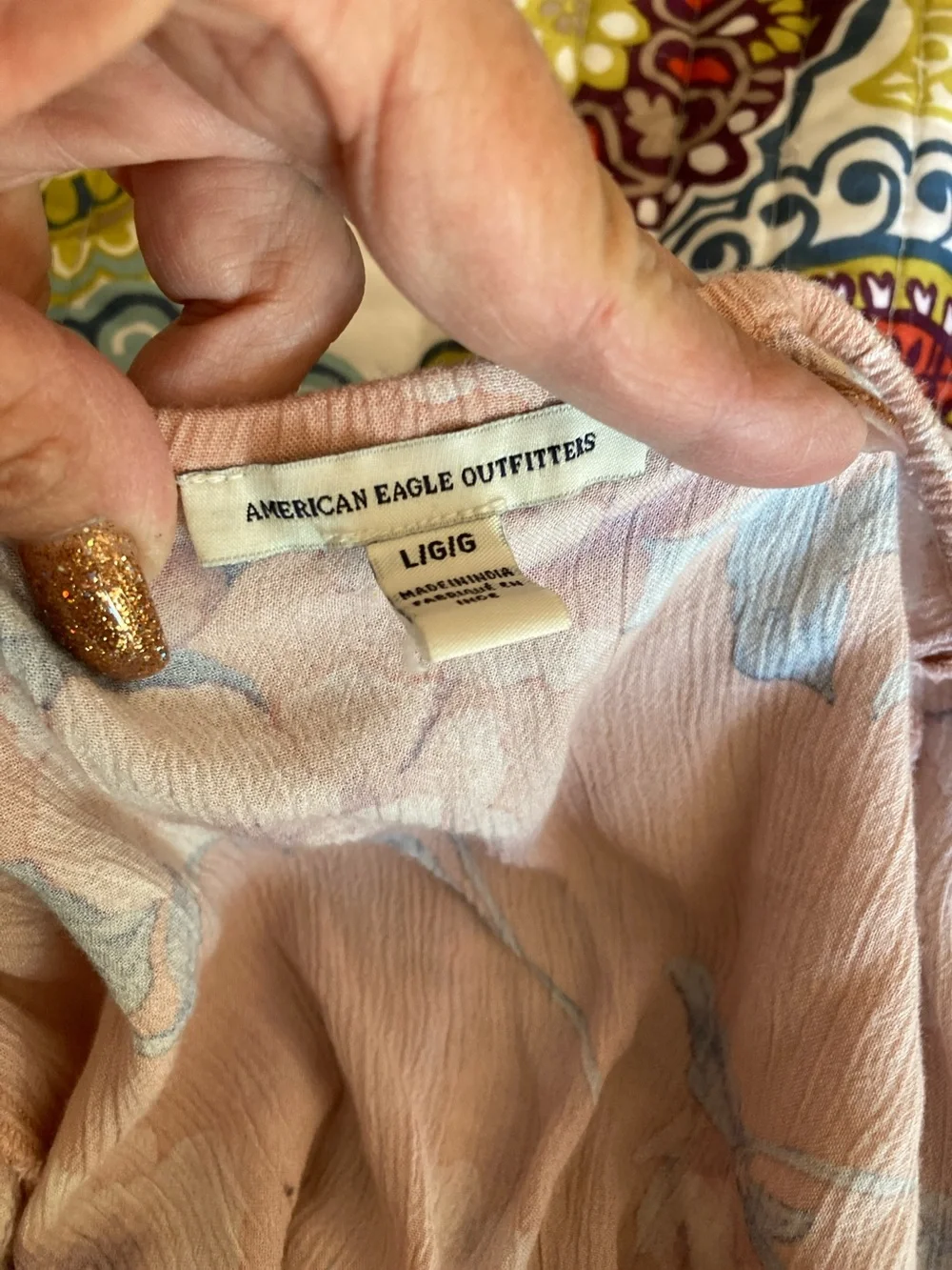 American Eagle Outfitters Pink Floral Swim Coverup